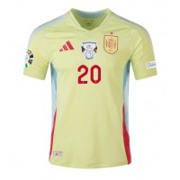 Camisa de Futebol Espanha Pedri Gonzalez #20 Equipamento Secundário Europeu 2024 Manga Curta